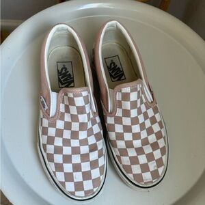 Pink checkered vans